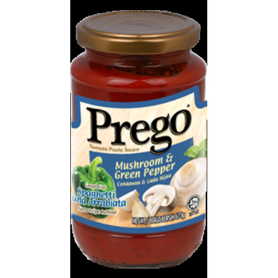 PREGO MUSHROOM & GREEN PEPPER 673gm