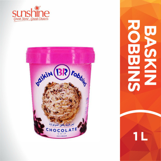 BASKINS ROBBINS ICE CREAM QUART-CHOC CHIP 1L