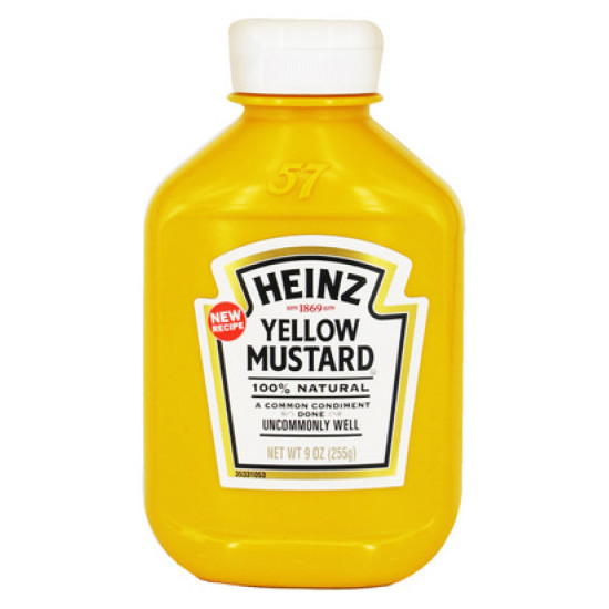 HEINZ YELLOW MUSTARD 9OZ 255GM