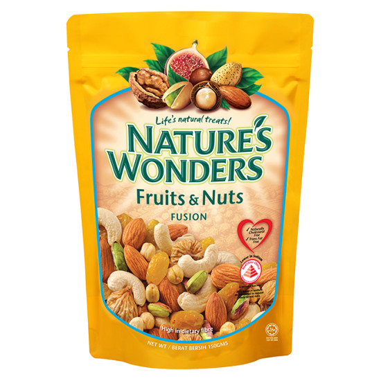 NATURE'S WONDERS FRUIT & NUTS FUSION 150GM