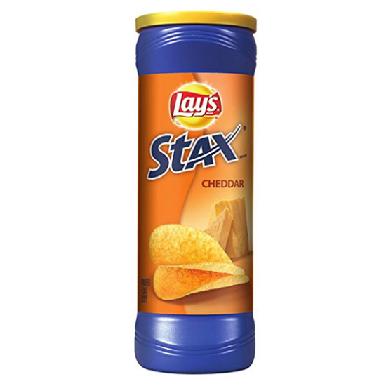 LAY'S STAX CHEDDAR POTATO CRISPS 156GM