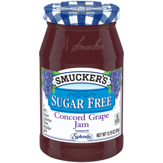 SMUCKER'S CONCORD GRAPE JAM SUGAR FREE