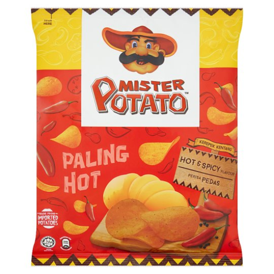 MISTER POTATO CHIPS HOT & SPICY 60GM