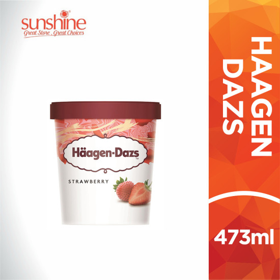 HAAGEN DAZS ICE CREAM STRAWBERRY 473ML