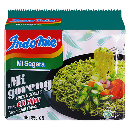 INDOMIE MI GORENG CILI HIJAU 85GM*5