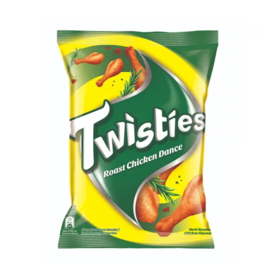 TWISTIES ROAST CHICKEN DANCE CORN SNACK 60GM