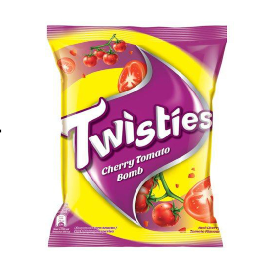 TWISTIES CHERRY TOMATO BOMB CORN SNACK 60GM TWISTIES CHERRY TOMATO BOMB CORN SNACK 60GM