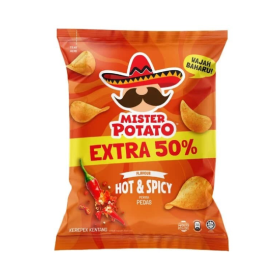 MISTER POTATO CHIPS HOT & SPICY 60GM