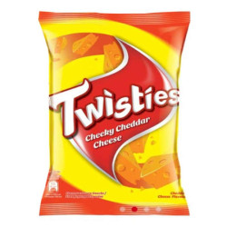 TWISTIES CHEEKY CHEDDAR CHEESE CORN SNACK 140GM TWISTIES CHEEKY CHEDDAR CHEESE CORN SNACK 140GM
