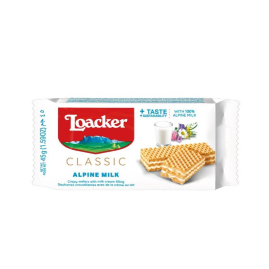 LOACKER MILK 45GM