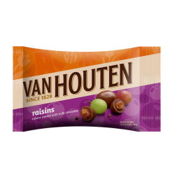 VAN HOUTEN DARK MILK RAISIN DRAGEES 80GM VAN HOUTEN DARK MILK RAISIN DRAGEES 80GM