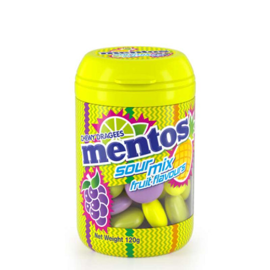 MENTOS BOTTLE SOUR MIX 120GM