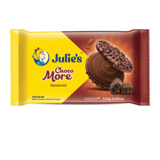 JULIE'S CHOCO MORE SANDWICH 132GM