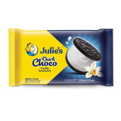 JULIE'S DARK CHOCO SANDWICH 120GM JULIE'S DARK CHOCO SANDWICH 120GM