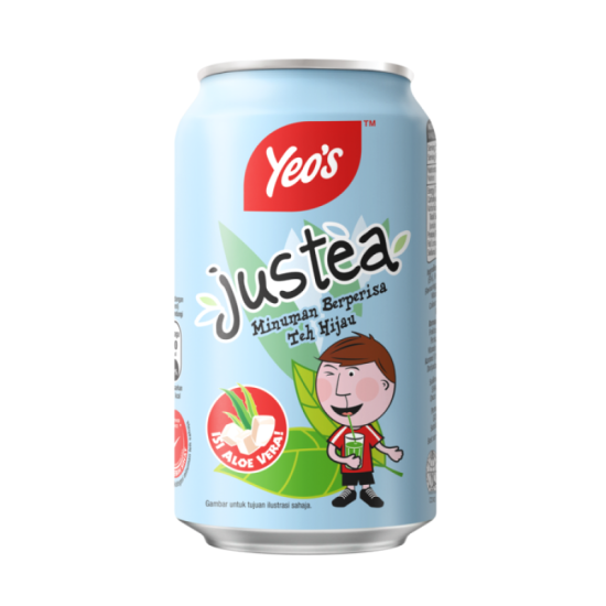 YEO'S JUSTEA GREEN TEA ALOE VERA 300ML