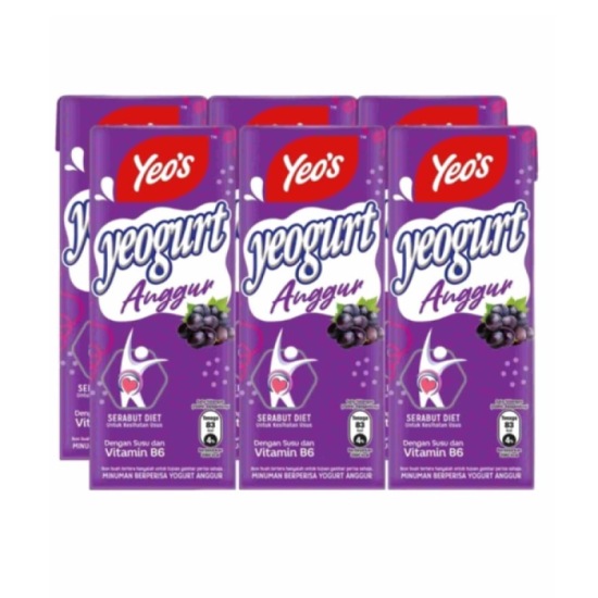 YEO'S YEOGURT GRAPE 250ML*6
