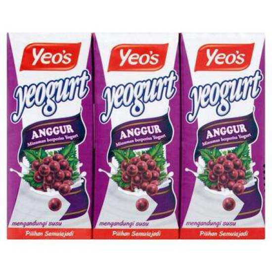 YEO'S ADULT YOGURT - GRAPE 250ML*6