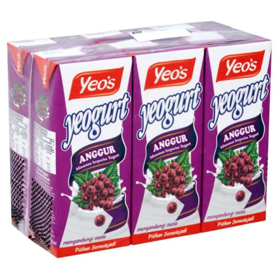 YEO'S ADULT YOGURT - GRAPE 250ML*6