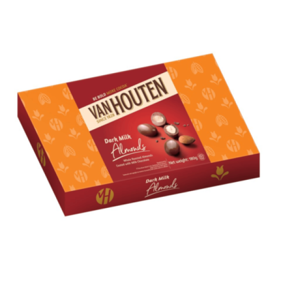 VAN HOUTEN DARK MILK ALMOND DRAGEES 150GM