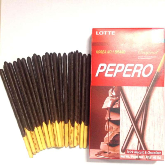 LOTTE PEPERO STICK BISCUITS CHOC 47GM