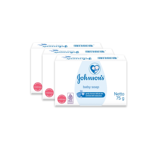 JOHNSON'S BABY SOAP REGULAR 75G*3