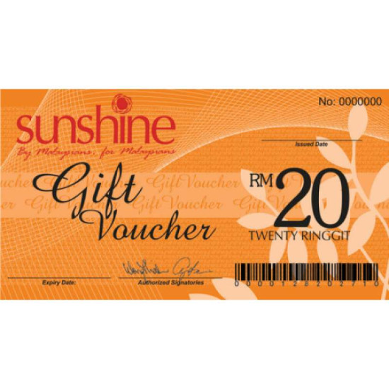 SUNSHINE RM20 GIFT VOUCHER