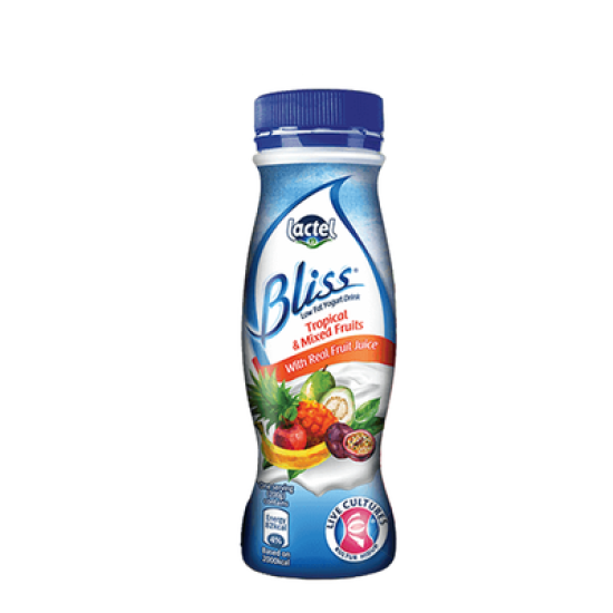 LACTEL BLISS YOGURT TROPICAL & MIX FRUITS 200G