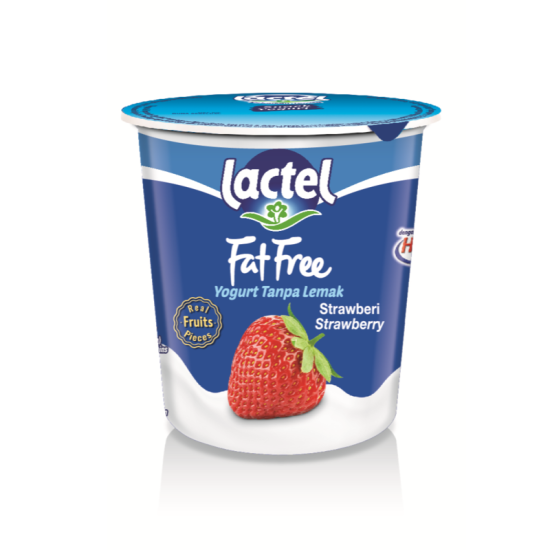 LACTEL FAT FREE YOGURT STRAWBERRY 130G