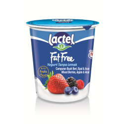LACTEL FATFREE YOGURT MIXED BERRIES 130G LACTEL FATFREE YOGURT MIXED BERRIES 130G