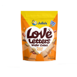 JULIE'S LOVE LETTER WAFER CUBE PEANUT 150GM JULIE'S LOVE LETTER WAFER CUBE PEANUT 150GM