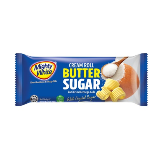 MIGHTY WHITE CREAM ROLL BUTTER SUGAR 50GM