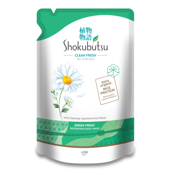 SHOKUBUTSU SHOWER FOAM GREEN FRESH 800G