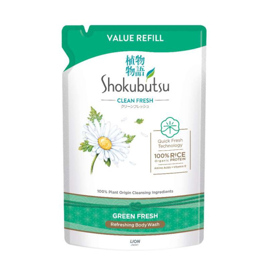 SHOKUBUTSU SHOWER FOAM GREEN FRESH 800G