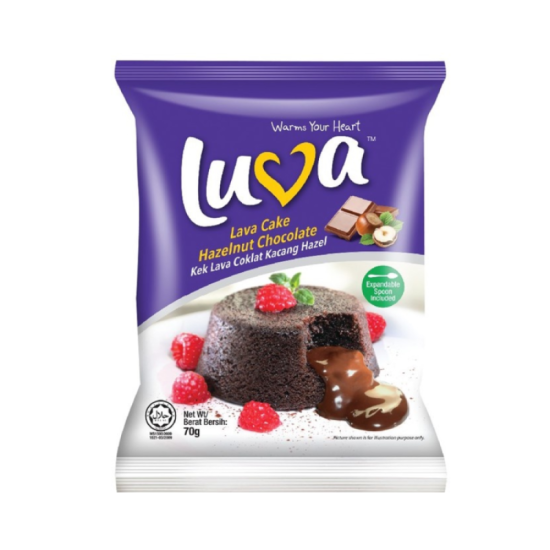 MIGHTY WHITE LUVA LAVA CAKE CHOC HAZELNUT 70GM