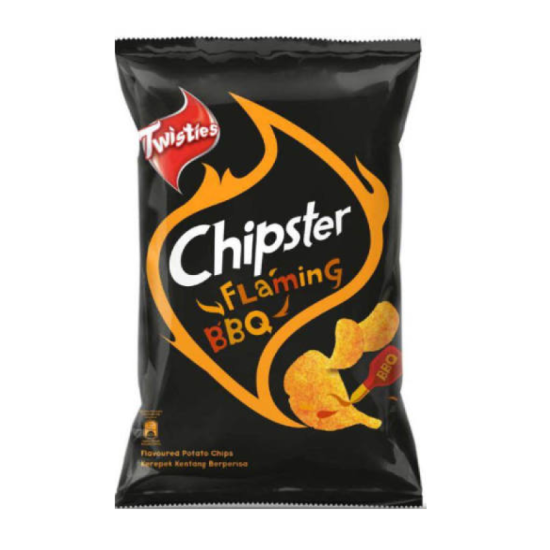 TWISTIES CHIPSTER FLAMING BBQ 130GM