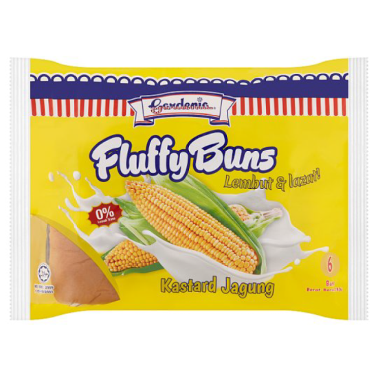 GARDENIA FLUFFY BUNS CORN CUSTARD 280GM*6