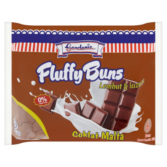 GARDENIA FLUFFY BUNS MALTY CHOCOLATE 280GM*6