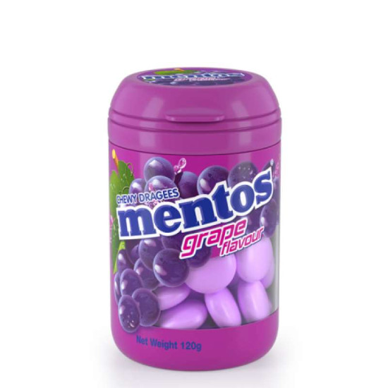 MENTOS BOTTLE GRAPE 120GM