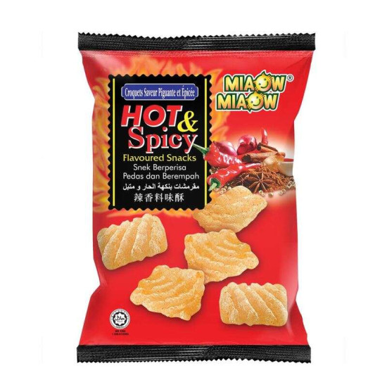 MIAOW MIAOW HOT & SPICY SNACKS 60GM