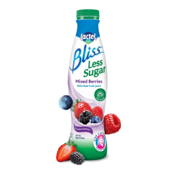 LACTEL BLISS LESS SUGAR YOGURT MIXED BERRIES 700ML