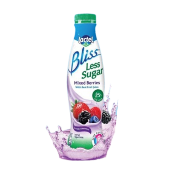 LACTEL BLISS LESS SUGAR YOGURT MIXED BERRIES 700ML