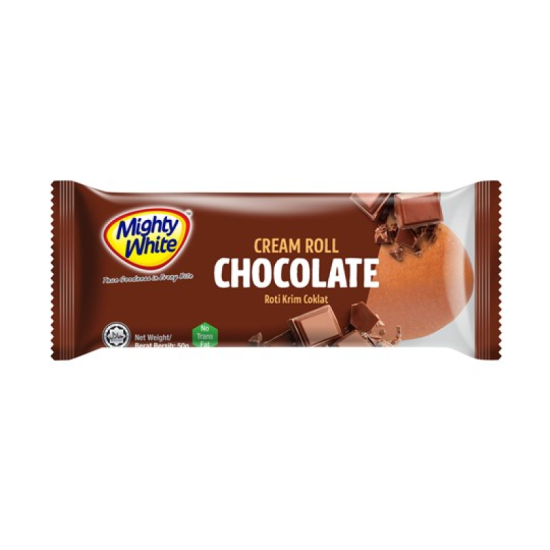 MIGHTY WHITE CREAM ROLL CHOCOLATE 50GM