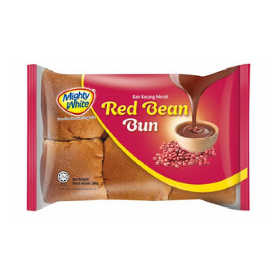 MIGHTY WHITE BUN RED BEAN 6PCS 280GM