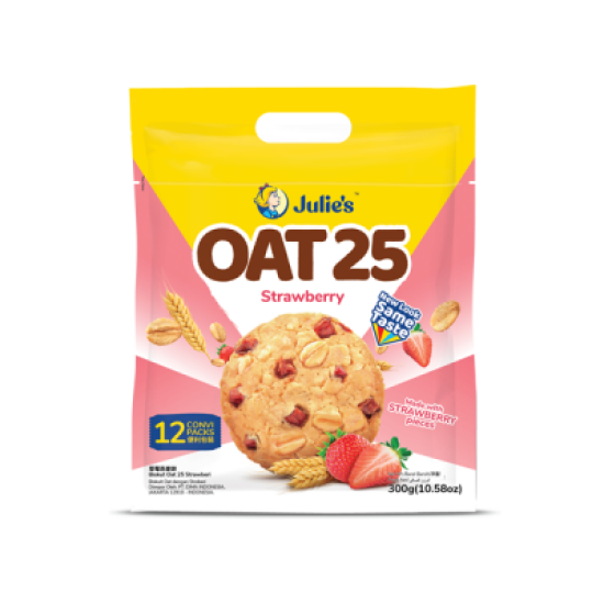 JULIE'S OAT 25 STRAWBERRY 300GM