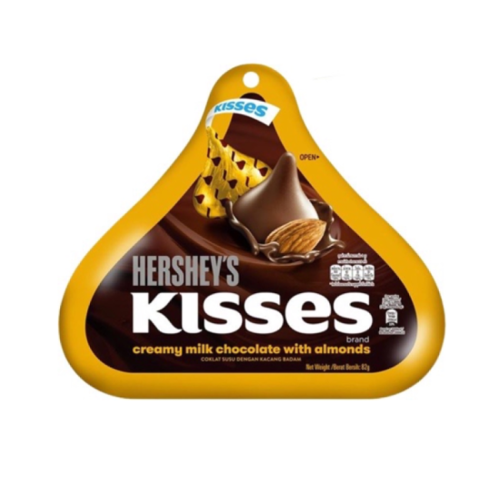 HERSHEY'S KISSES MILK CHOCOLATE ALMOND 36GM HERSHEY'S KISSES MILK CHOCOLATE ALMOND 36GM