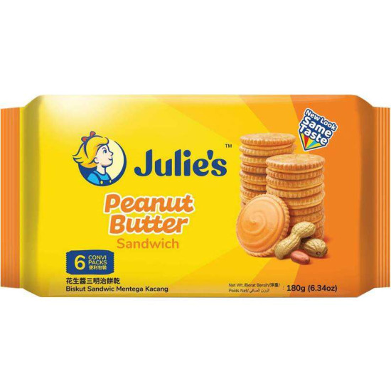 JULIE'S PEANUT BUTTER SANDWICH 180GM