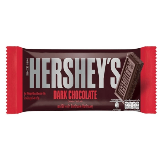 HERSHEY'S BAR DARK CHOCOLATE 40GM