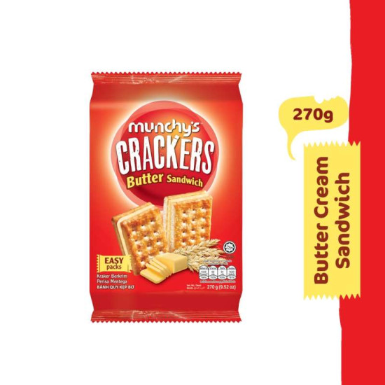 MUNCHY'S CRACKER SANDWICH BUTTER 270GM