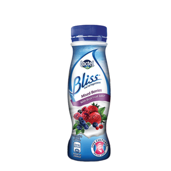 LACTEL BLISS YOGURT DRINK MIXED BERRIES 200G