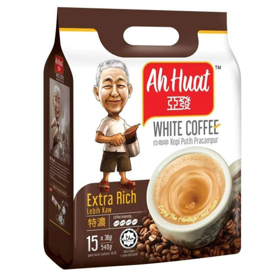 AH HUAT EXTRA RICH WHITE COFFEE 36GM*15